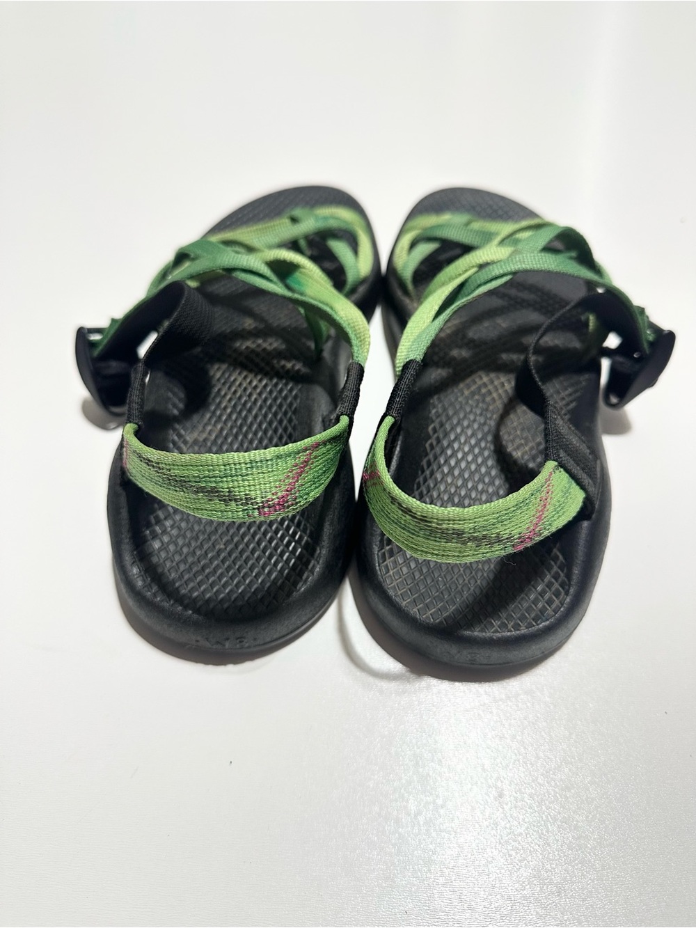 Chaco Women's Green and Black Webbing Sandals - Picture 3 of 3